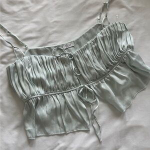 Oh Polly sage green Pleated Camisole